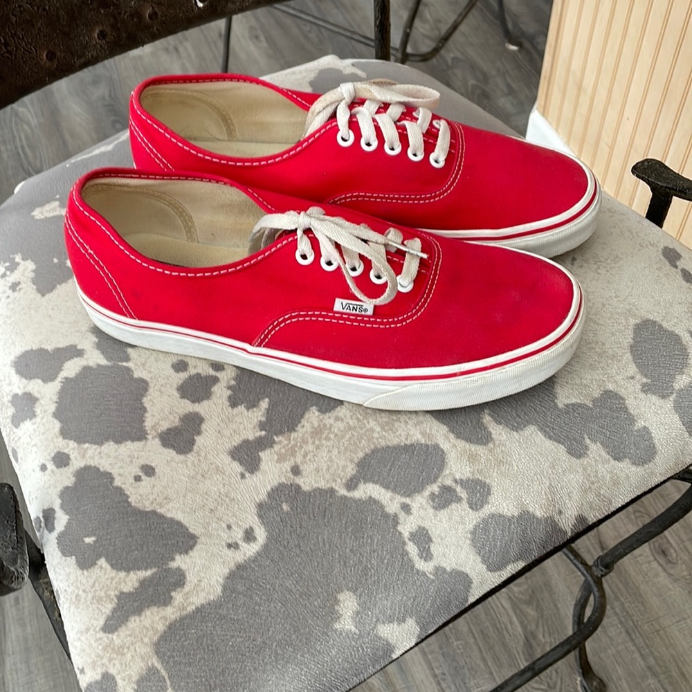 Vans Red Authentic shoes mens 10.5 women’s 12